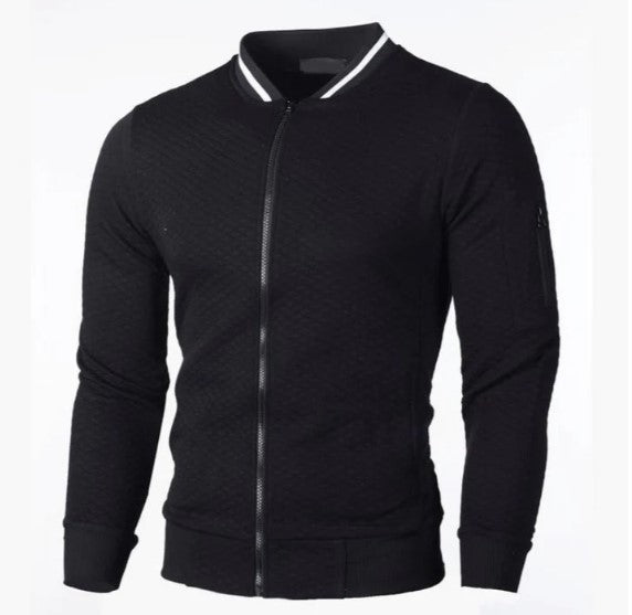 Keda - men's sweatshirt with zipper and stand-up collar