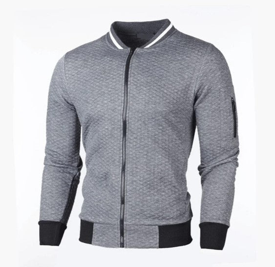 Keda - men's sweatshirt with zipper and stand-up collar