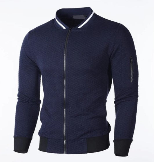 Keda - men's sweatshirt with zipper and stand-up collar