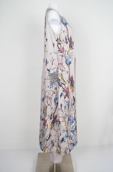 Tuta senza maniche da donna con sovrapposizione floreale – Elegante pezzo unico con gamba ampia e design fluido – Outfit per eventi, estate e moda da sera