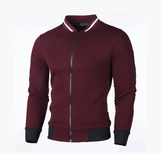 Keda - men's sweatshirt with zipper and stand-up collar