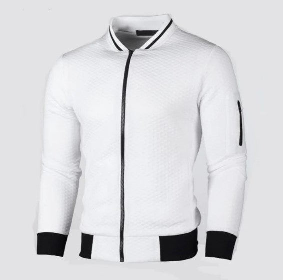 Keda - men's sweatshirt with zipper and stand-up collar