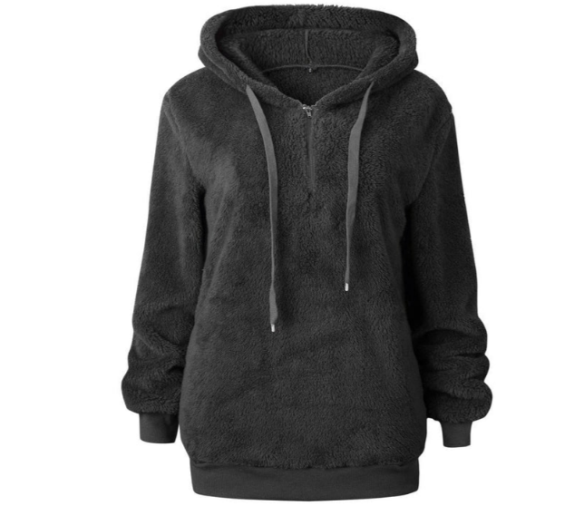 Zera - sweat-shirt polaire pour femmes avec fermeture auto-agrippante au col