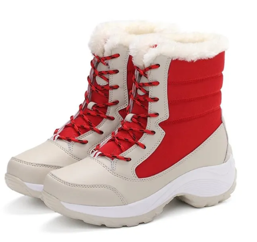Wasserdichte Damen Winterstiefel mit warmem Innenfutter – Rutschfeste Schneestiefel für Outdoor & Alltag