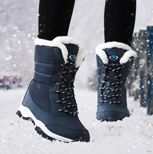 Wasserdichte Damen Winterstiefel mit warmem Innenfutter – Rutschfeste Schneestiefel für Outdoor & Alltag