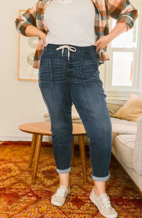 Stella - pantalon de jogging en denim bleu