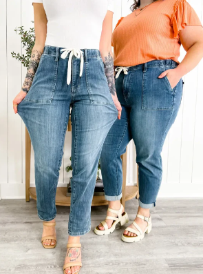 Stella - pantalon de jogging en denim bleu