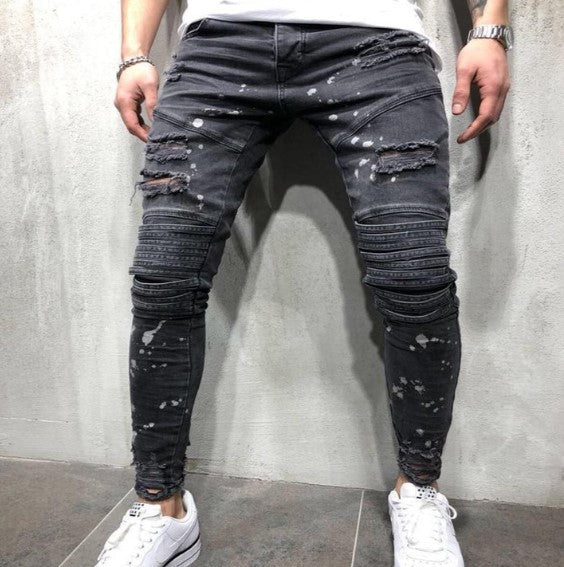Mezt - jeans déchirés pour hommes