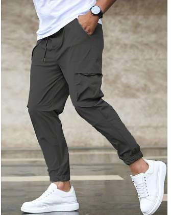 Pantalon de jogging cargo homme avec poches latérales – Sportif et confortable pour le quotidien et les loisirs