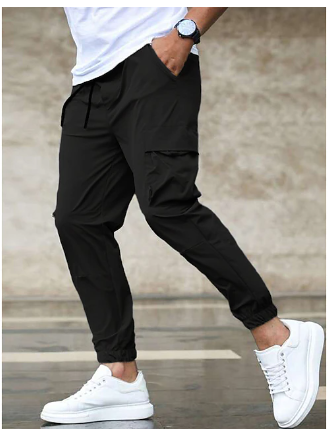 Pantalon de jogging cargo homme avec poches latérales – Sportif et confortable pour le quotidien et les loisirs