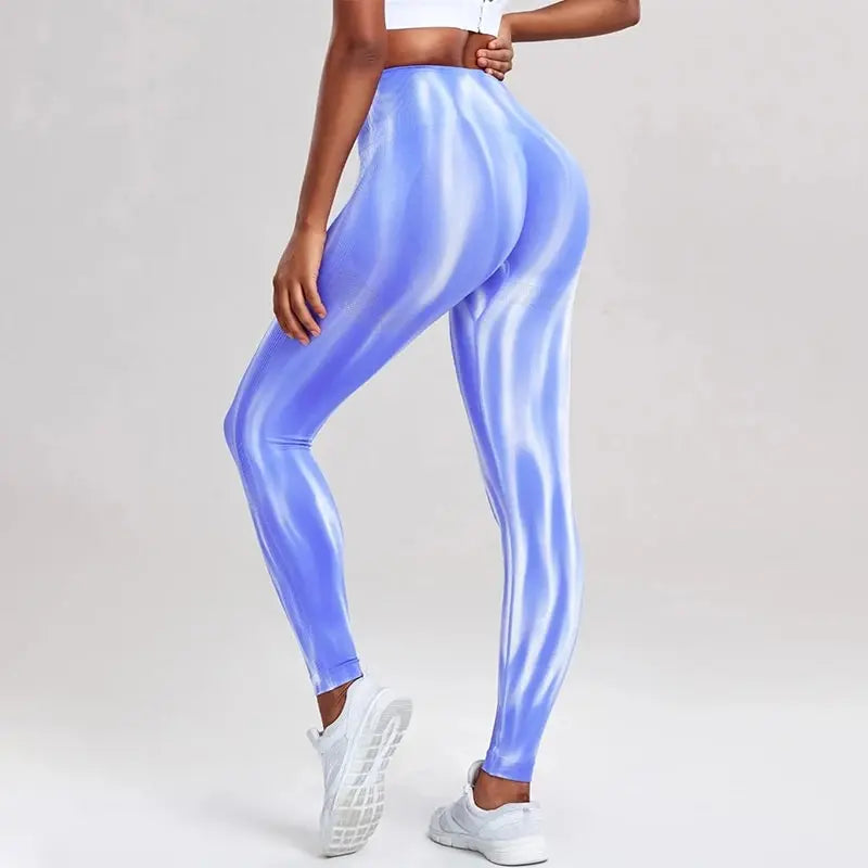Leggings décontractés taille haute avec motif ondulé | Parfait pour les activités de loisirs pour femmes