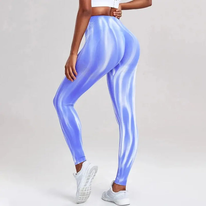 Leggings décontractés taille haute avec motif ondulé | Parfait pour les activités de loisirs pour femmes