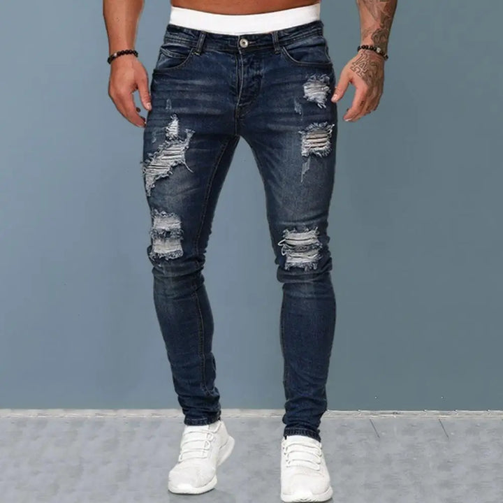 Paul - Jean en denim déchiré pour hommes