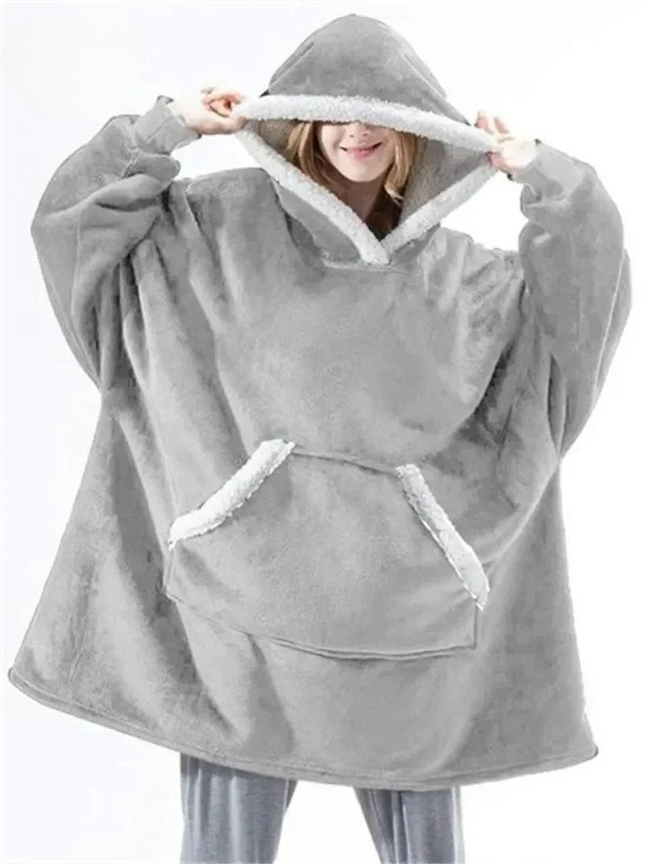 Kuschelige Oversize Hoodie-Decke mit Kapuze – Weicher Fleece Pullover für Damen & Herren, Perfekt für Zuhause & Winter