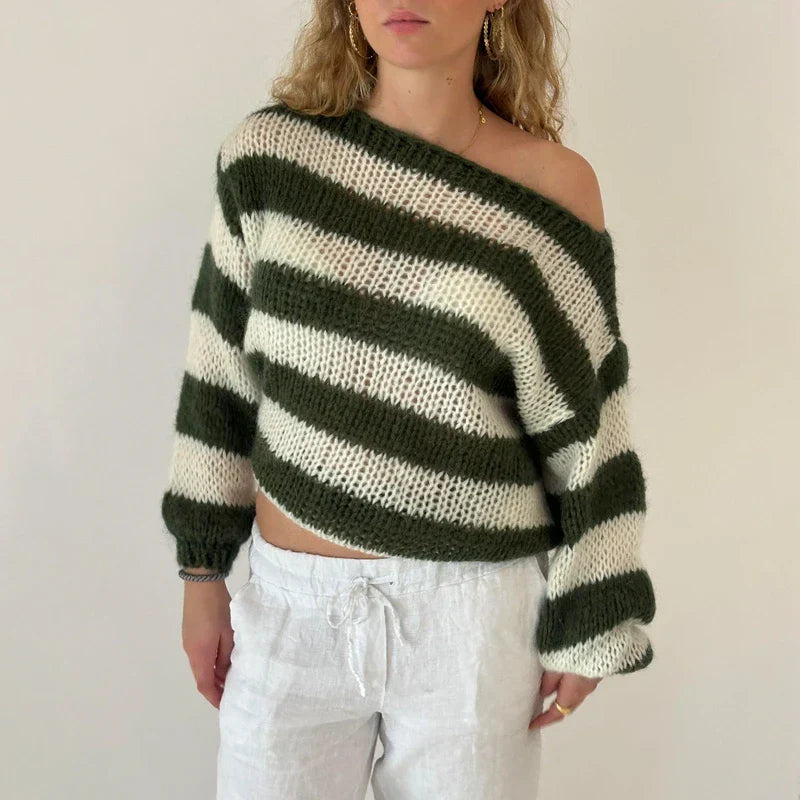 Elissa - gestreifter lockerer schicker Pullover
