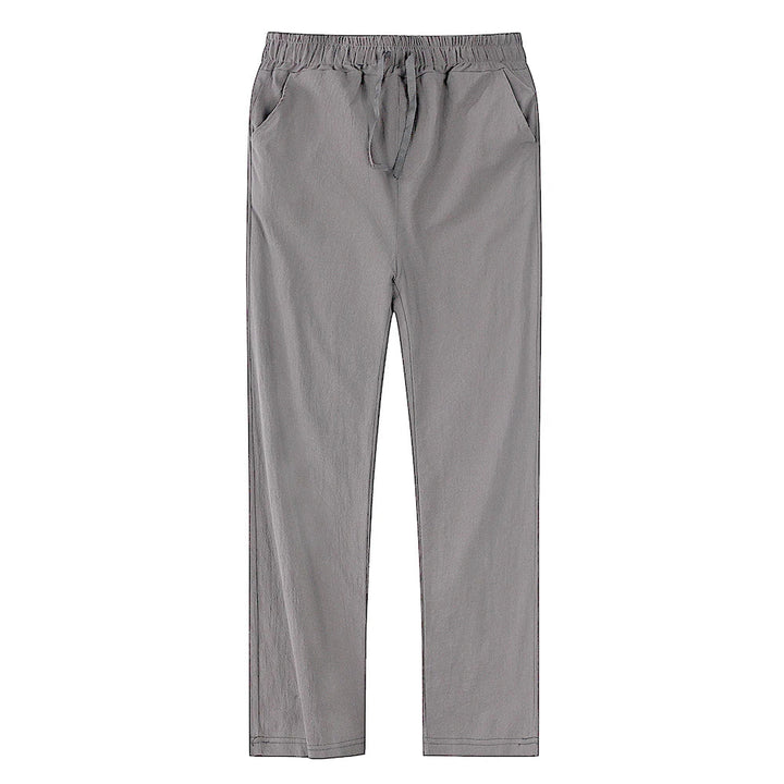 Herren Leinenhose – Sommerhose mit Kordelzug, atmungsaktiv & locker geschnitten
