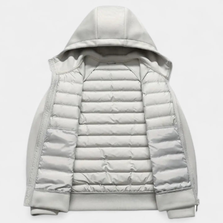 Maria Modehaus | Leichte Daunenjacke – Softshell-Pufferjacke mit Kapuze