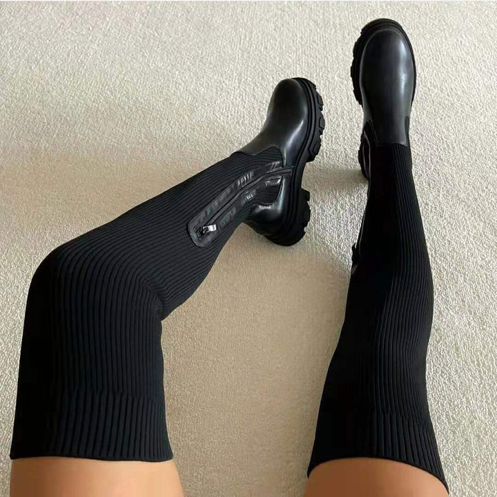 Rosalie - Bottes chaussettes hautes stylées pour toutes les occasions