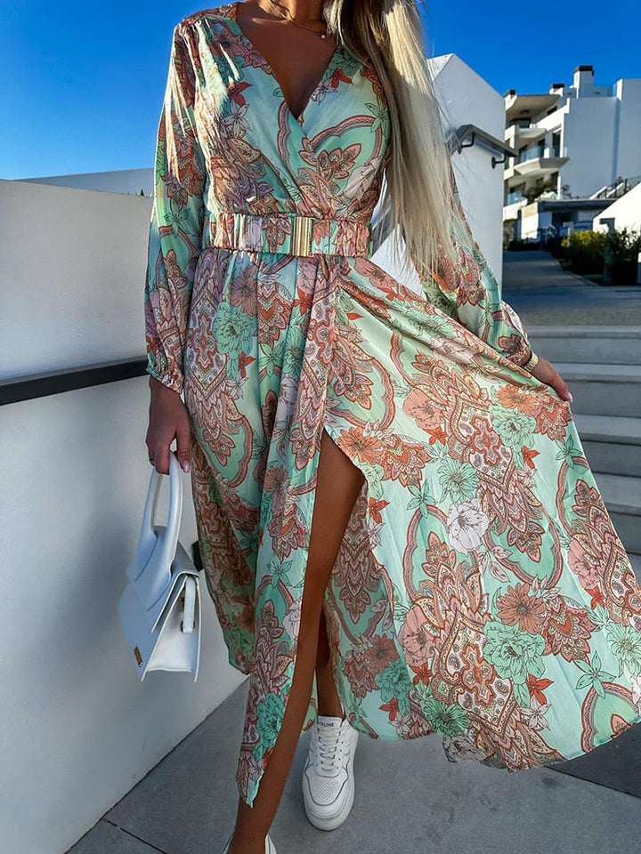 Gladys - Elegantes Boho Maxikleid