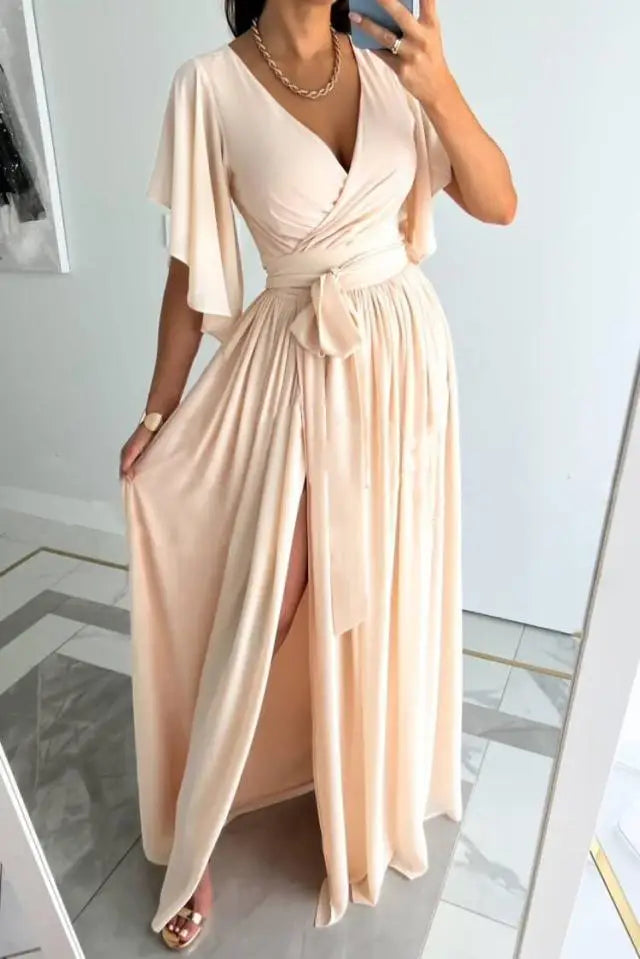 Fedelma - Vestito elegante con scollo a V