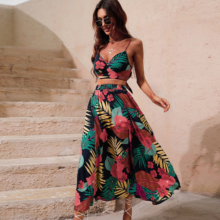 Ensemble coordonné avec imprimé floral