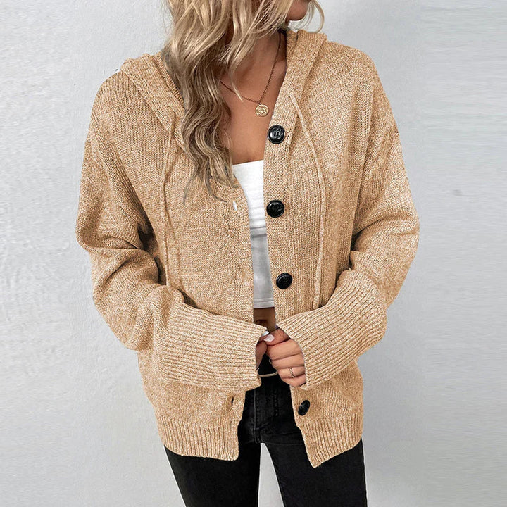 Karin - Comfortable Hooded Cardigan