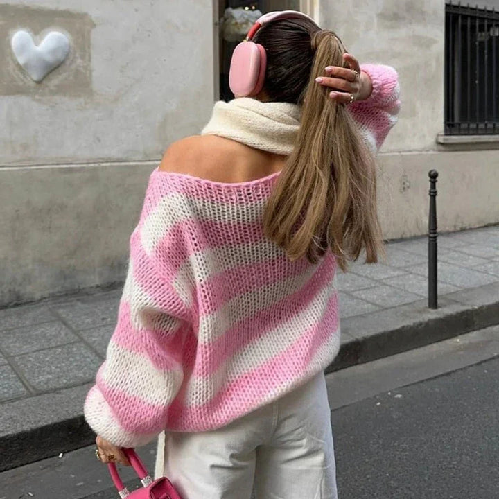 Elissa - gestreifter lockerer schicker Pullover