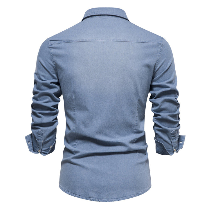 Marcellus - Camicia denim casual - Classica - Design versatile - Ideale per il lavoro da uomo