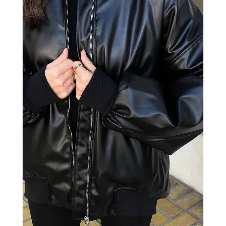 Scarlett - veste en cuir motor décontractée