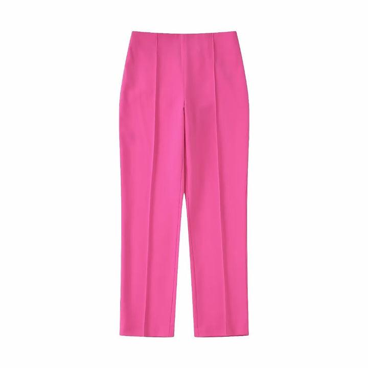 Abito rosa con piume