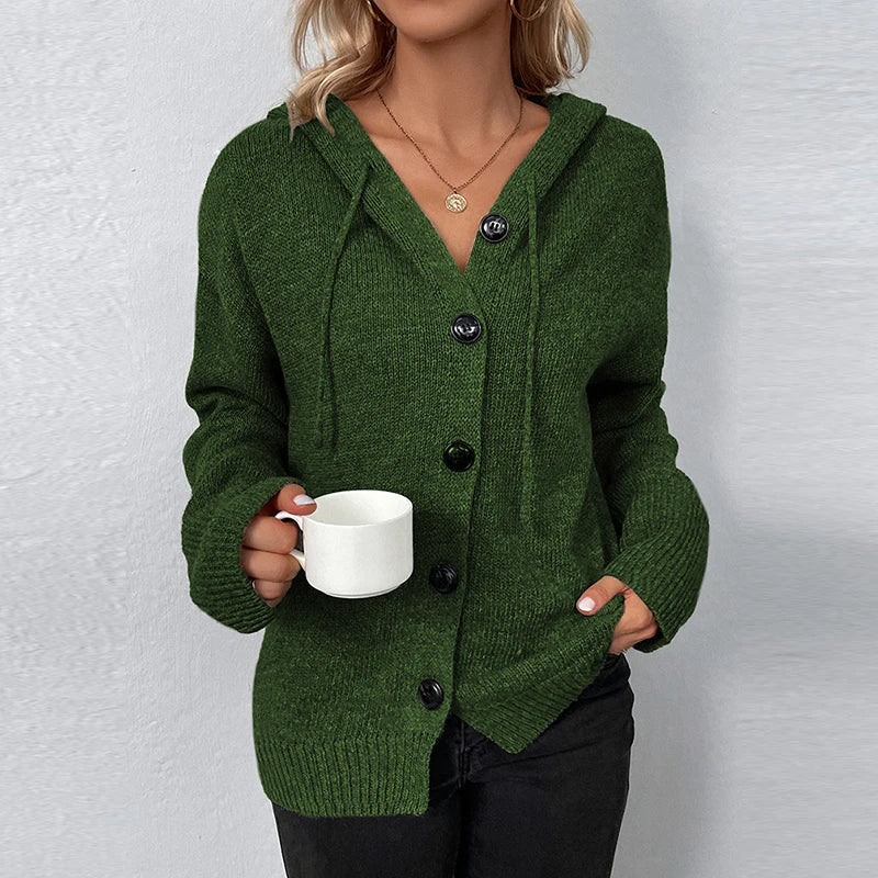 Karin - Comfortable Hooded Cardigan