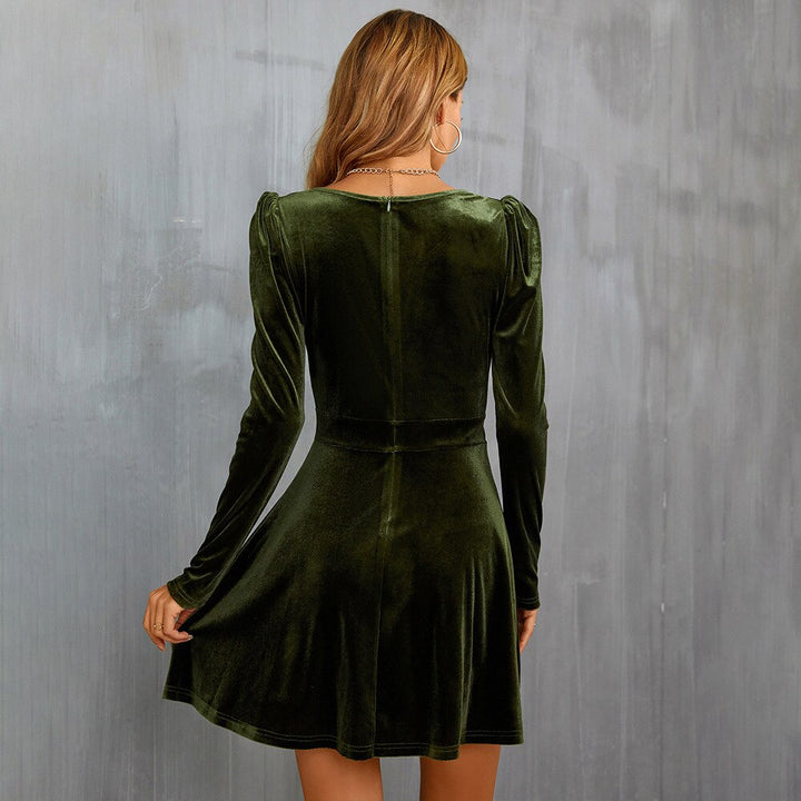 Abito di velluto verde