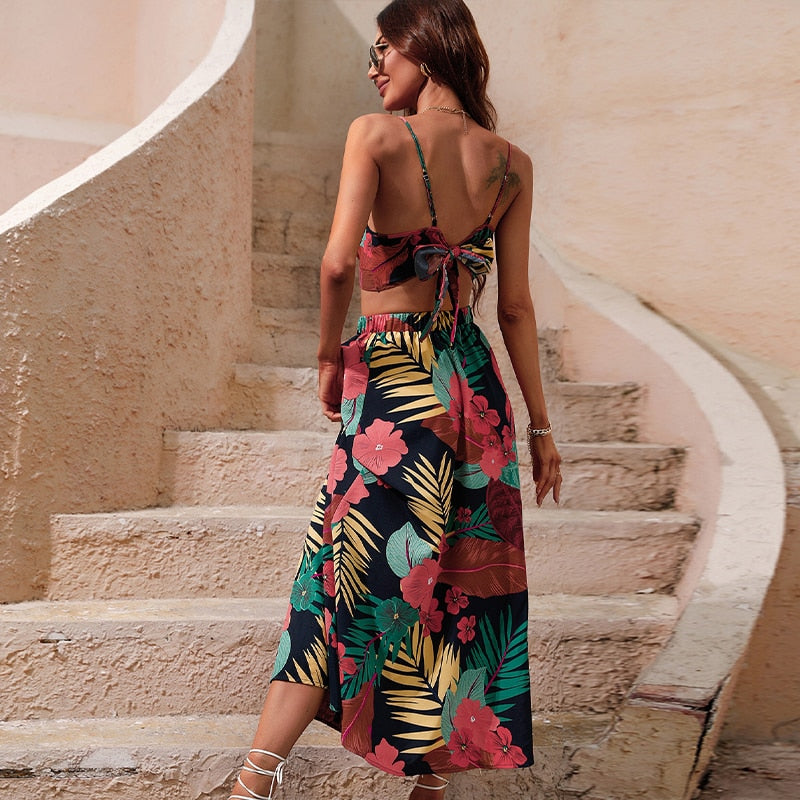 Ensemble coordonné avec imprimé floral