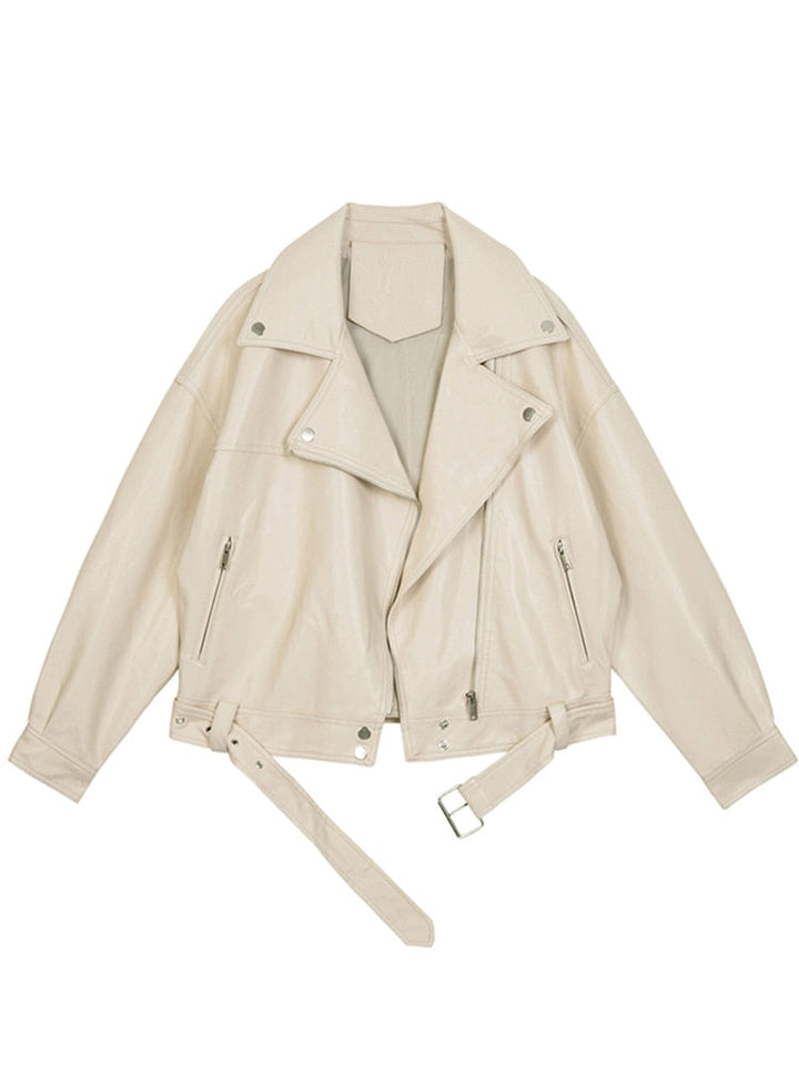 Veste en cuir oversize