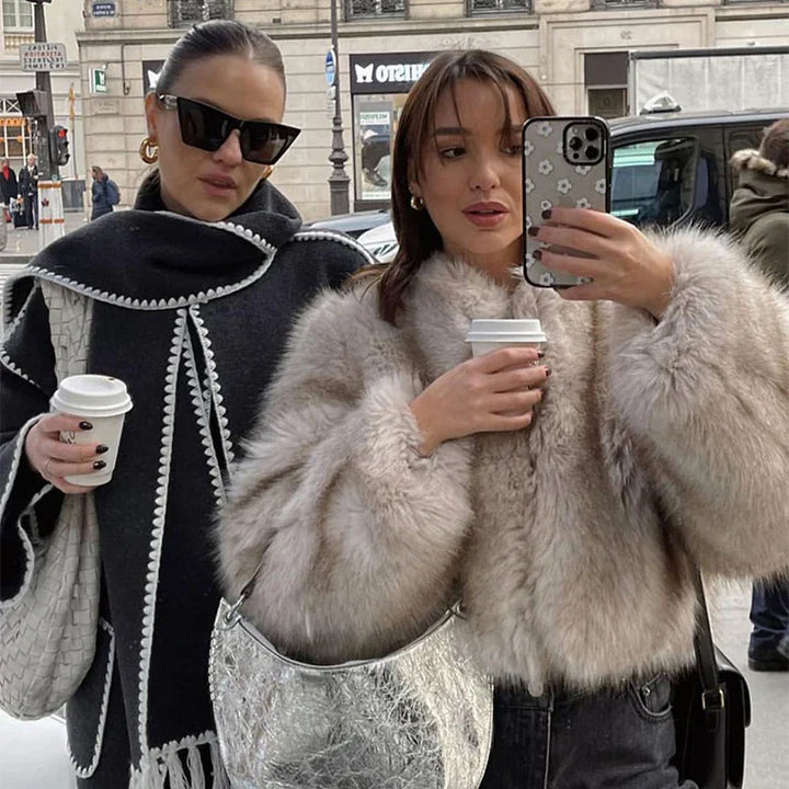Mila - veste courte pour femmes en fausse fourrure