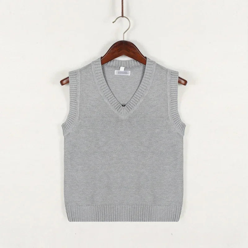Pullunder rétro style Old Money col en V pour hommes