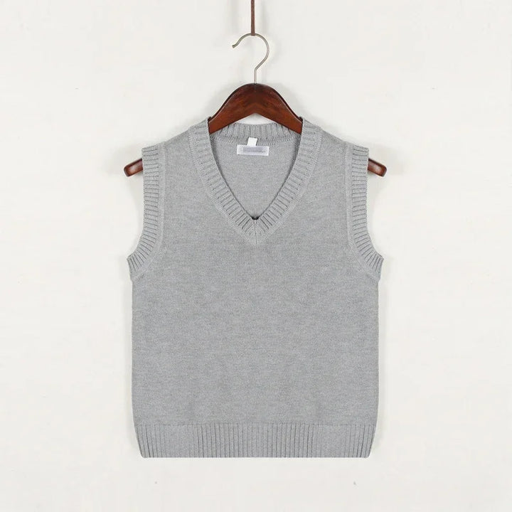 Pullunder rétro style Old Money col en V pour hommes