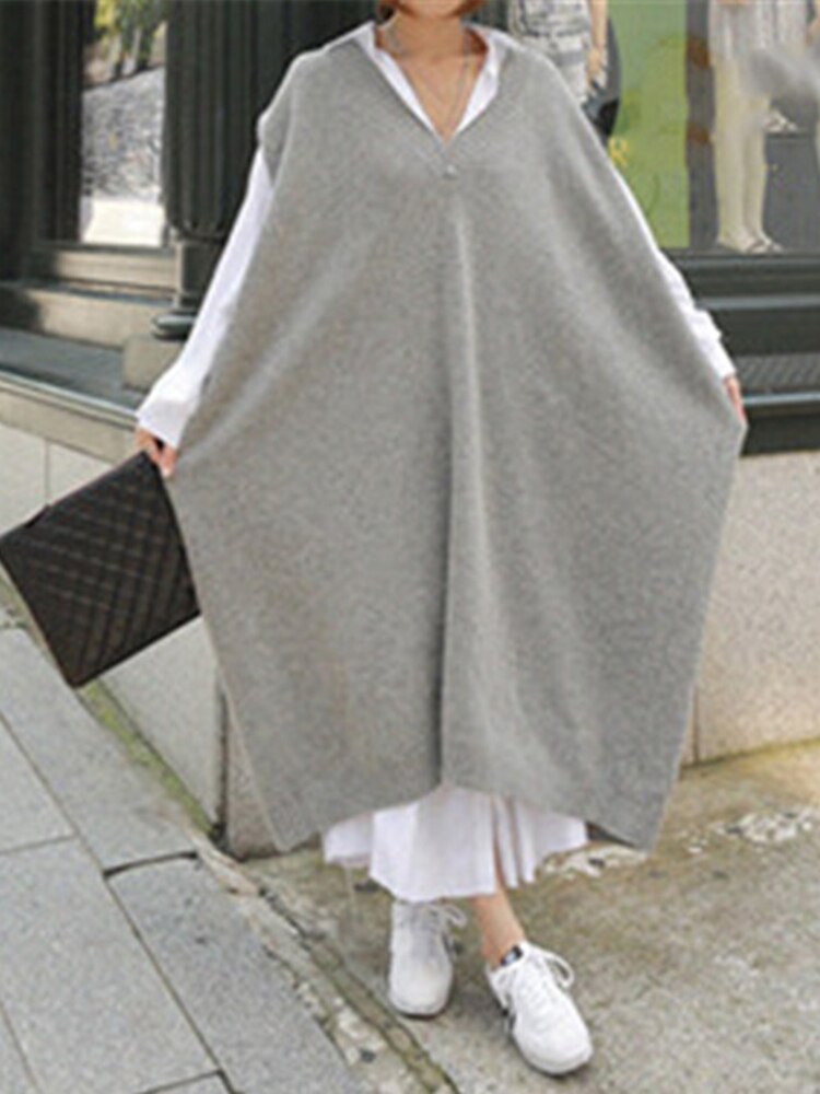 Théodora - Robe-pull ample à col en V