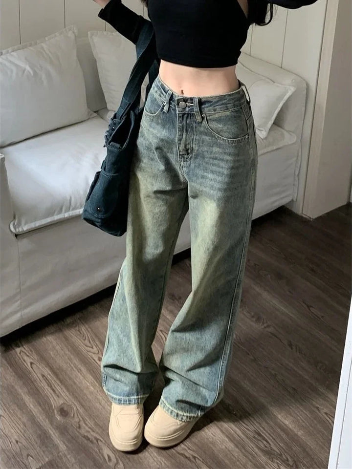 Preslie - Pantalon baggy streetwear rétro