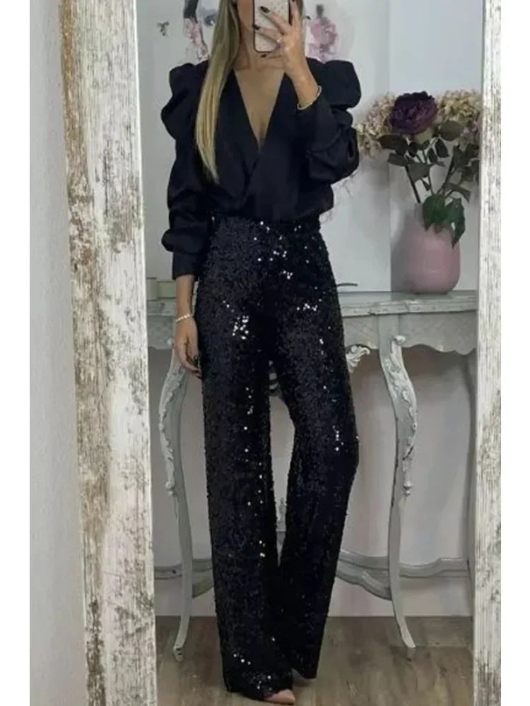 Sophia - Elegante Partyhose mit Pailletten