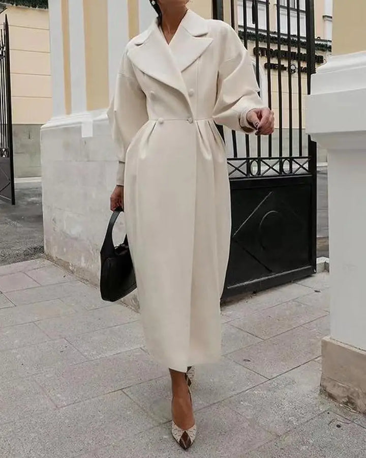 Ruthie - elegancki dwurzędowy płaszcz zimowy