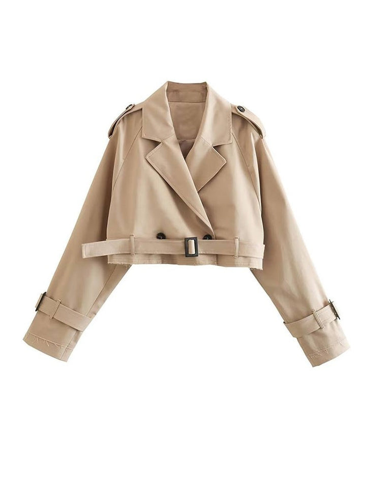 Theresa - Trench corto beige per apparizioni eleganti