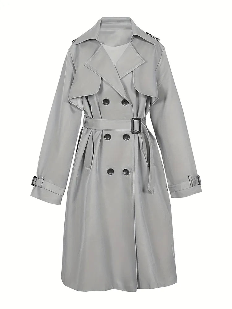 Gracey - Trench coat lungo solido da donna