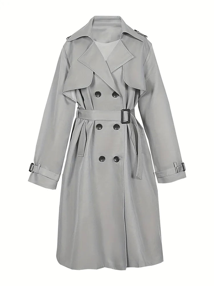 Gracey - Trench coat lungo solido da donna