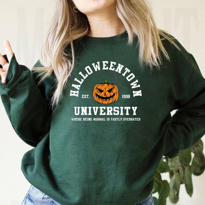 Eleganter Halloween-Pullover Mit O-Ausschnitt Für Damen | Perfekt für lässige Tage