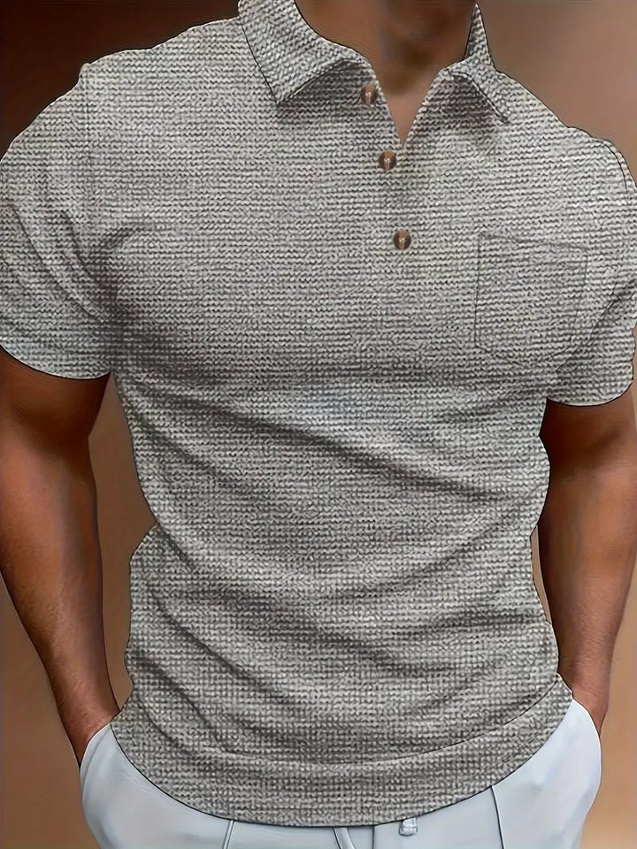 Polo pour homme avec patte de boutonnage – Chemise décontractée slim fit au style business casual moderne