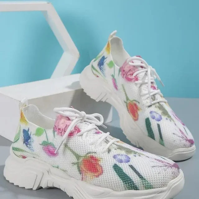 Eliana - Orthopädische Turnschuhe mit Blumenmuster