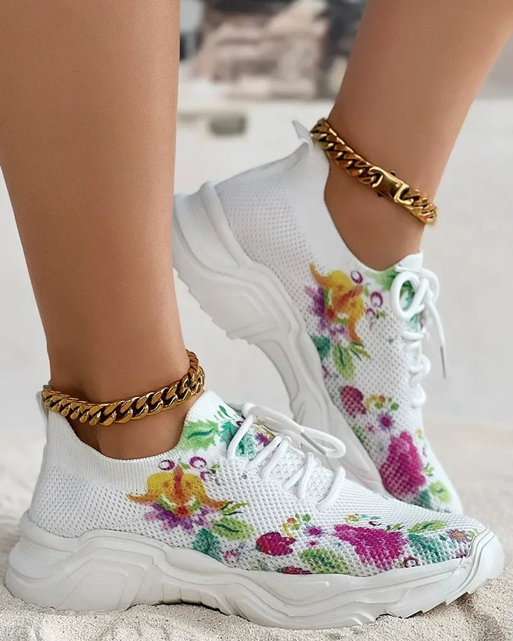 Eliana - Orthopädische Turnschuhe mit Blumenmuster