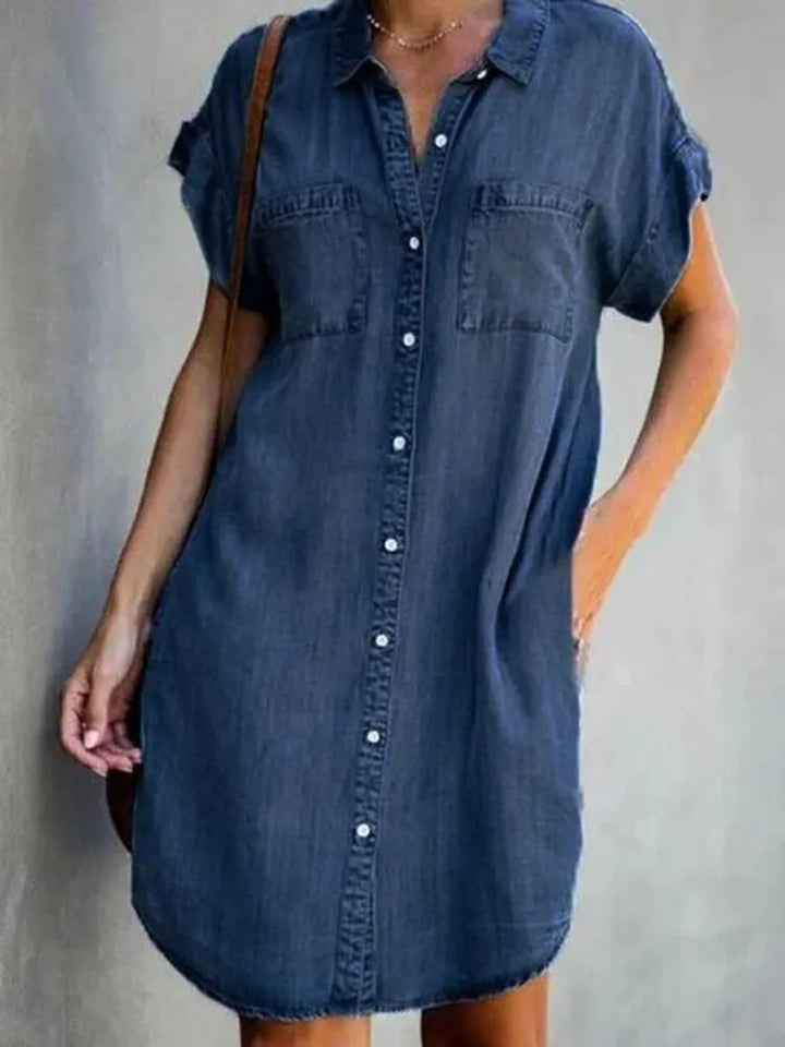 Lucia - Robe en denim - Décontractée - Tissu de haute qualité - Idéale pour le quotidien pour femmes