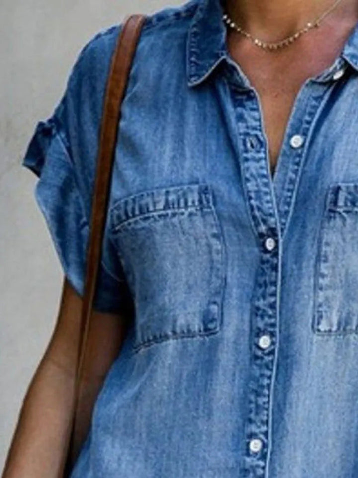 Lucia - Robe en denim - Décontractée - Tissu de haute qualité - Idéale pour le quotidien pour femmes